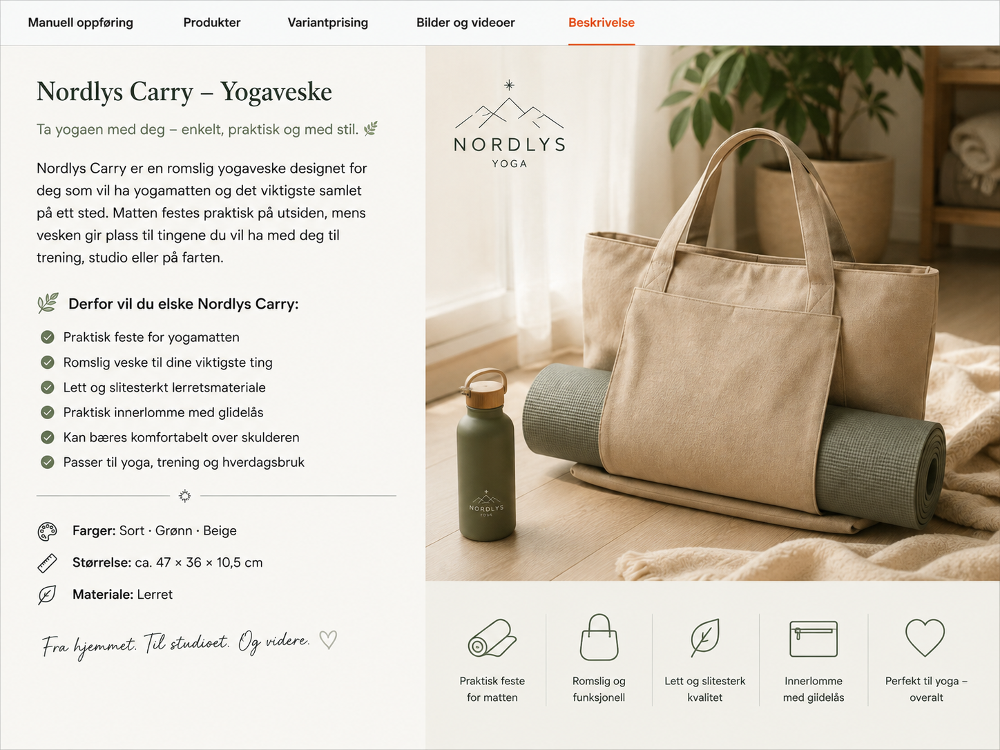 Nordlys Carry - Yogaveske