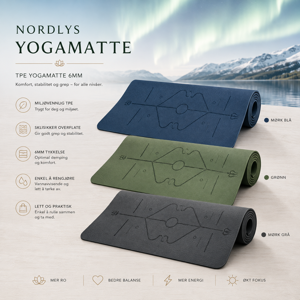 Nordlys Yoga - TPE Yogamatte 6mm-8mm