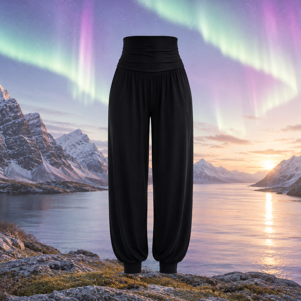 Nordlys yoga  High-wais tbukse
